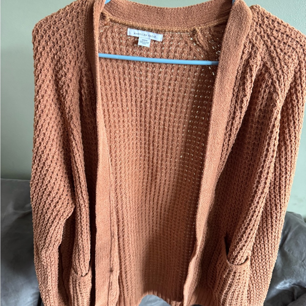 American Eagle Women's Textured Cardigan - Tan